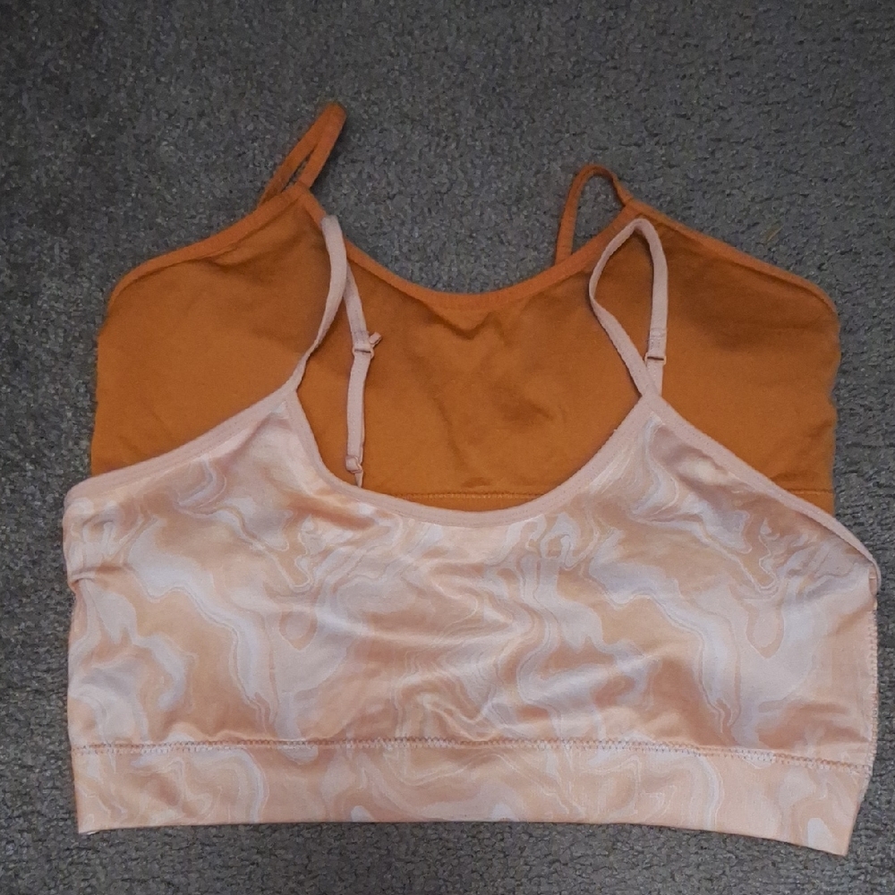 Arizona Jean Company Marble and Solid Sports Bra Set